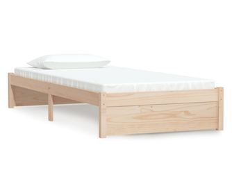 Posteljni okvir iz trdnega lesa 90x190 cm 3FT