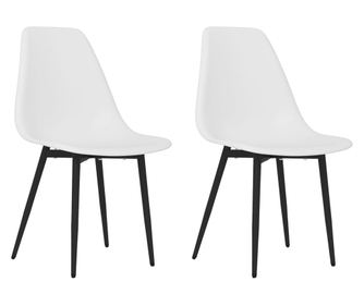 Blagovaonske stolice 2 kom bijele PP