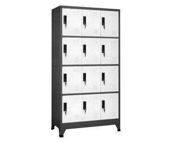 Ormarić s ključem antracit-bijeli 90 x 45 x 180 cm čelični