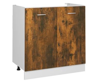 Omarica za umivalnik dimljeni hrast 80x46x81,5 cm inž. les