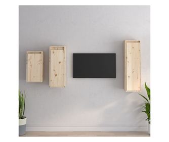 TV komode, 3 kom., masivno drvo bora