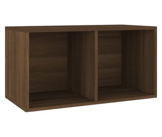Kutija za pohranu vinilnih ploča smeđa 71 x 34 x 36 cm drvena