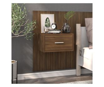 Zidni noćni ormarić, smeđi hrast, obrađeno drvo