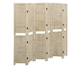 6dílný paraván 210 x 165 cm masivní dřevo pavlovnie