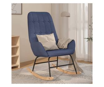 Stolica za ljuljanje, plava, tekstilni materijal