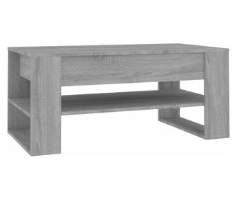 Klubska mizica siva sonoma 102x55x45 cm konstruiran les