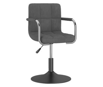 Kuhinjski stol, temno siva, žamet