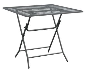 Masa de gradina antracit 80x80x72 cm plasa metalica expandata