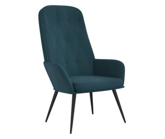Stolica za opuštanje plava baršunasta