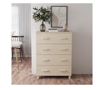 Stojalo, medeno rjavo, 79x40x103,5 cm, masivna borovina