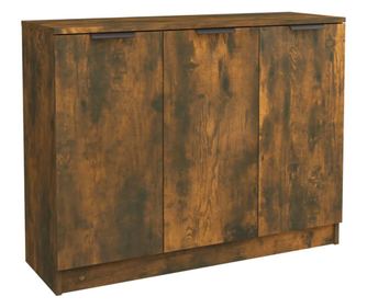 Сайдборд, опушен дъб, 90,5x30x70 см, инженерно дърво