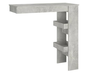 Nástěnný barový stolek betonově šedý 102 x 45 x 103,5 cm
