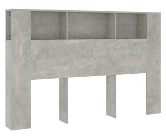 Čelo postele s úložným prostorem betonově šedé 160x18,5x104,5cm