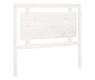 Горна табла за легло, бяла, 105,5x4x100 см, бор масив