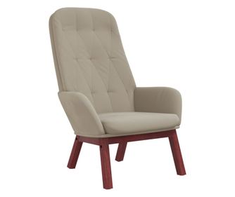 Stolica za opuštanje svjetlosiva baršunasta