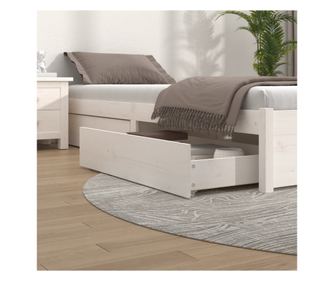 Ágy alatti fiókok, 4 db, tömör fenyőfa