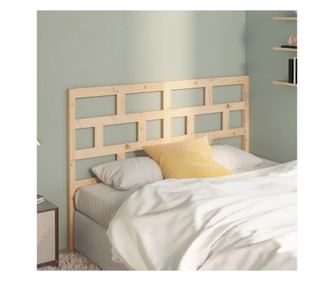 Κεφαλάρι κρεβατιού, 141x4x100 εκ., μασίφ ξύλο πεύκου