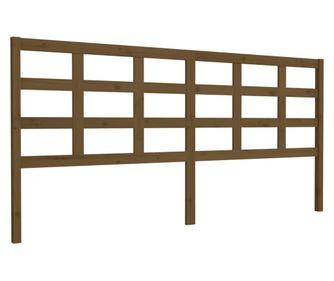 Горна табла за легло, меденокафява, 205,5x4x100 см, бор масив