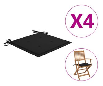 Kert lprna, 4 db, fekete, 40x40x3 cm