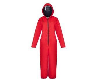 IdeallStore felnőtt jelmez, Squid Game, Szögletes modell, S-es méret, piros