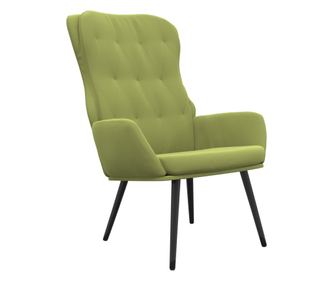 Stolica za opuštanje svjetlozelena baršunasta