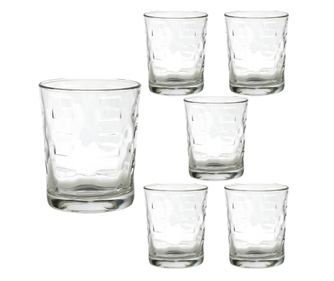 Set 6 pahare din sticla, Cesiro, 155 ml