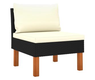 Srednja sofa, poliratan i masivno drvo eukaliptusa