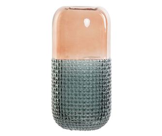 Ваза DKD Home Decor Кристал Оранжев Зелен Модерен (12.5 x 12.5 x 25 cm)