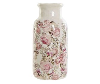 Ваза DKD Home Decor Розов Бял Каменинов Shabby Chic (15 x 15 x 32 cm)