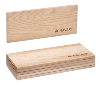 Комплект 6 х кедрови дъски Navaris за опушване, 30 х 14 см, 54038.02