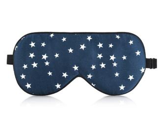 Маска за очи Navaris 100% коприна, регулируема, синя, 48509.01