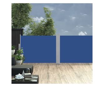 Πτυσσόμενο πλαϊνό σκίαστρο, Μπλε, 120 x 1000 εκ.