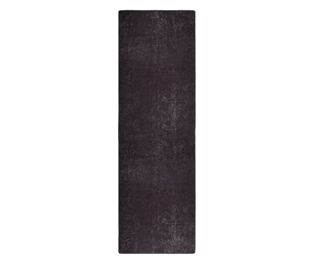 Covor lavabil, antracit, 80x300 cm, antiderapant