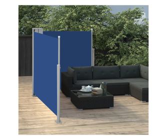 Αναδιπλούμενο Πλαϊνό Τέντα, Μπλε, 100 x 600 εκ.