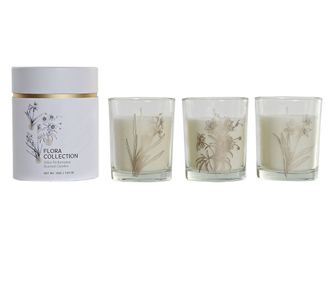 Свещ DKD Home Decor Традиционен (3 pcs) (8 x 8 x 10 cm)