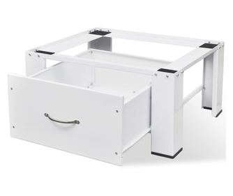 Stativ mașină de spălat cu sertar, alb