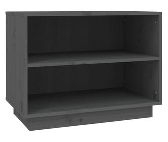 Pantofar, gri, 60x34x45 cm, lemn masiv de pin