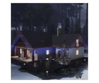 Svjetla za zavjese tipa led 400 LED plava 8 funkcija 10 m