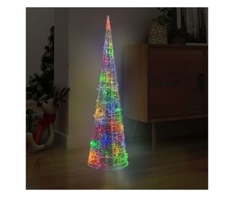 Dekorativna piramida s LED svjetlima u boji 120 cm akril