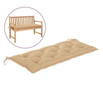 Jastuk za vrtne klupe, bež, 120x50x7 cm, tekstil