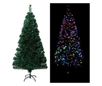 Umjetno božićno drvce s postoljem, zeleno, 150 cm, optička vlakna