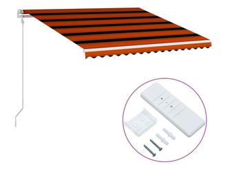 Samodejno zložljiva tenda 400x300 cm oranžna in rjava