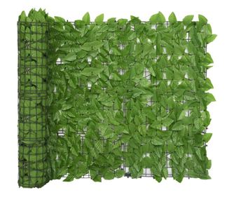 Balkonski zastor sa zelenim lišćem 400 x 100 cm
