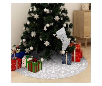 Karácsonyi szoknya fenyőfa alá zsebbel, fehér, 150 cm, szövet