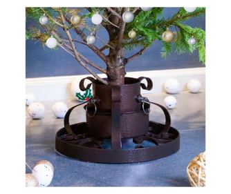 Stalak za božićno drvce, antikni bakar, 29x29x15,5 cm