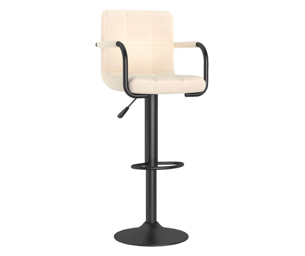 Bar Stool, Cream, Textile Material