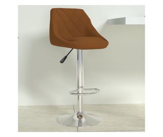 Bar stol, rjav, žamet