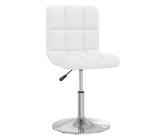 Barski stolček belo umetno usnje