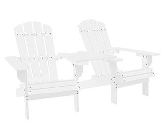 Adirondack kerti szkek s tesasztal, fehr, tmr feny