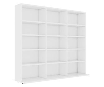 CD-szekrny, fehr, 102 x 23 x 89,5 cm, laminlt fa